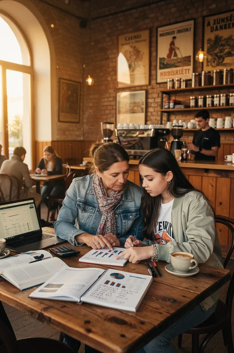 Személyes pénzügyi oktató workshopot tart egy helyi klubban, résztvevők figyelnek.