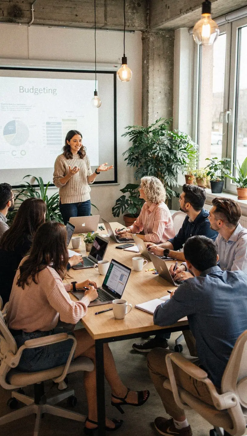 Közösségi klubban pénzügyi tanácsadó könyveket böngésző olvasók csoportja.